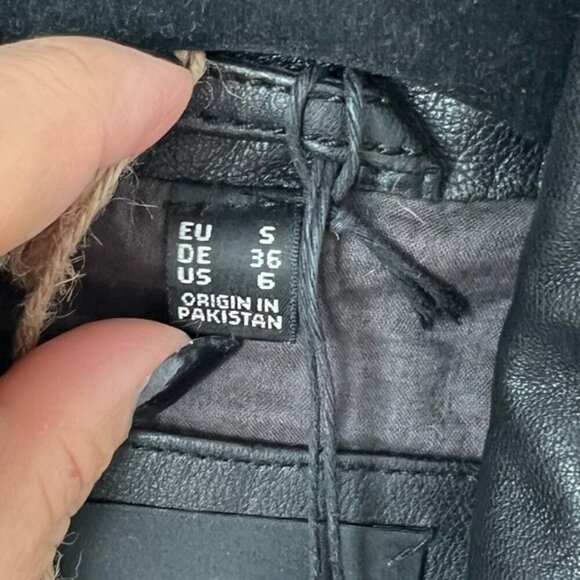 🩷 Mauritius, Women's Leather Jacket - Black. Size: 6 (US). NWT - Picture 5 of 16